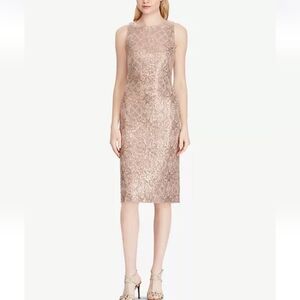 Ralph Lauren Metallic Sequin Sheath Dress
